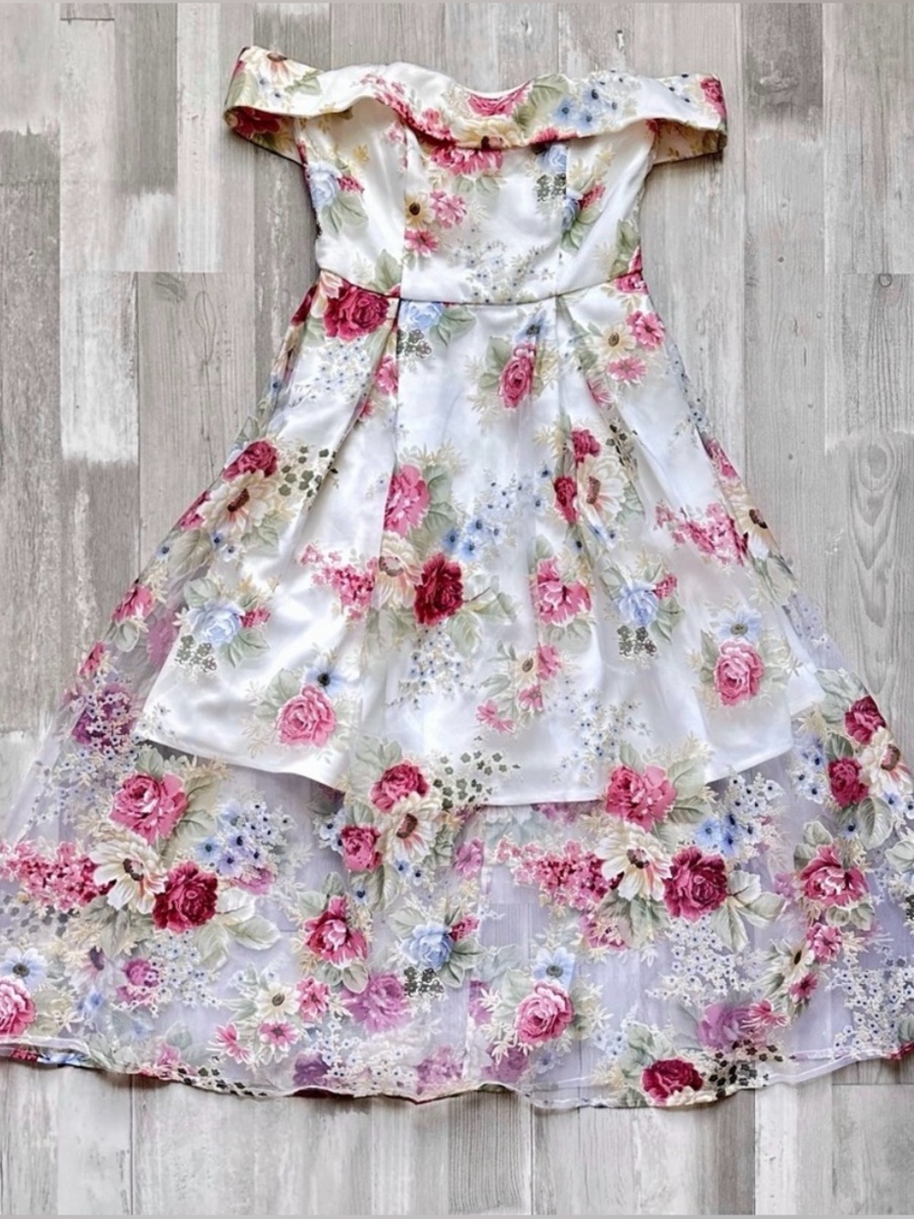 Two Sisters NWT Garcia Red Floral A-line Mesh Cocktail Party Dress | Size US 0/2